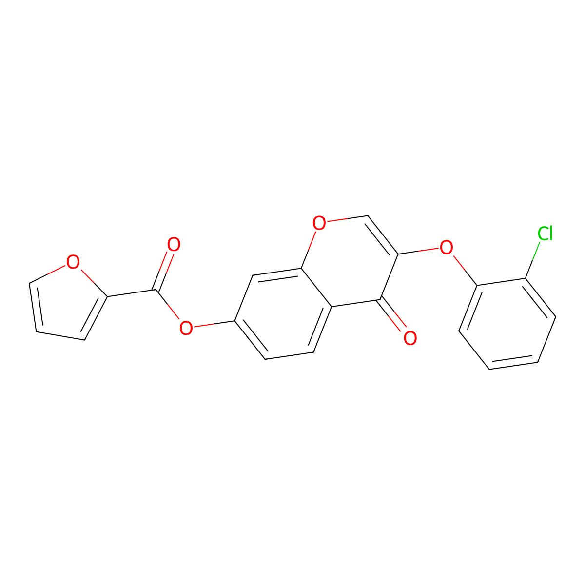3-(2-chlorophenoxy)-4-oxo-4H-chromen-7-yl furan-2-carboxylate molecular structure, CAS 433313-17-8