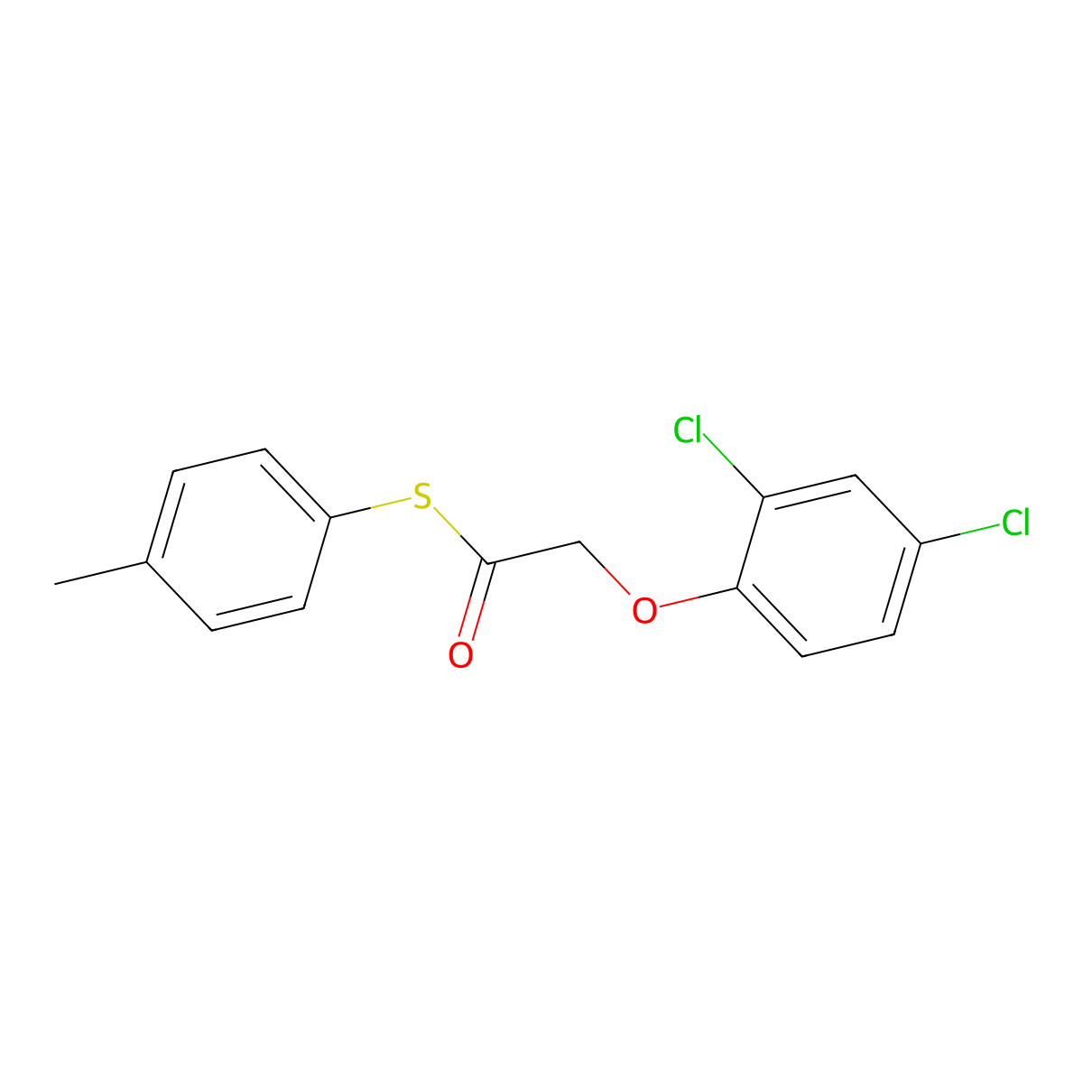 S-(4-methylphenyl) (2,4-dichlorophenoxy)ethanethioate molecular structure, CAS 433313-57-6