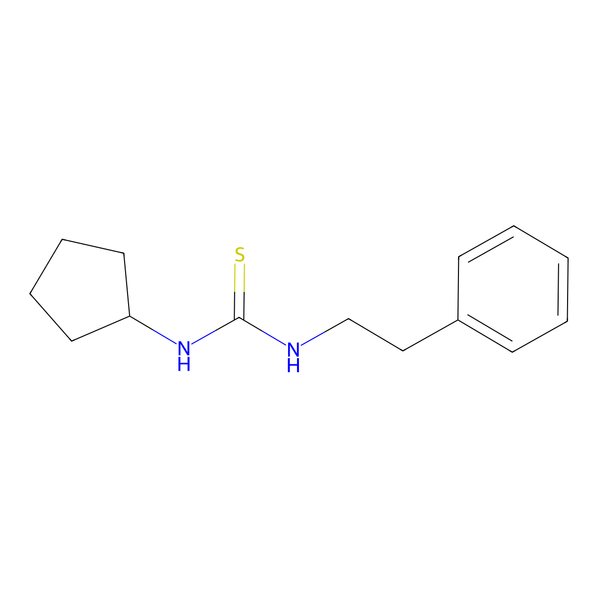 1-Cyclopentyl-3-(2-phenylethyl)thiourea molecular structure, CAS 433313-66-7