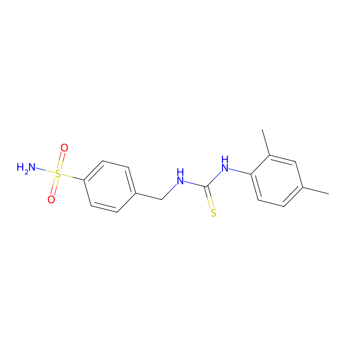 1-(2,4-Dimethylphenyl)-3-[(4-sulfamoylphenyl)methyl]thiourea molecular structure, CAS 433313-72-5