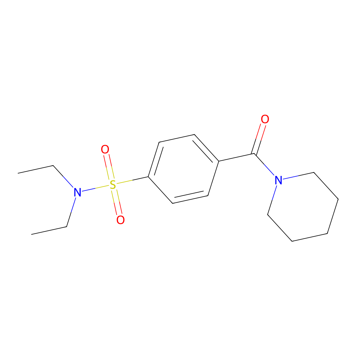 N,N-diethyl-4-(piperidine-1-carbonyl)benzenesulfonamide molecular structure, CAS 433314-05-7