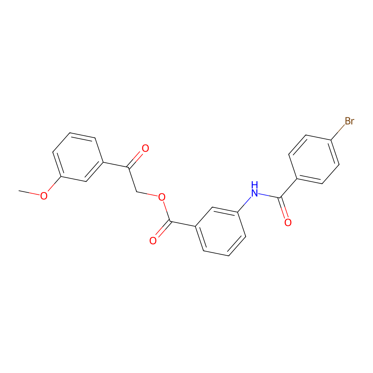 2-(3-Methoxyphenyl)-2-oxoethyl 3-[(4-bromobenzoyl)amino]benzoate molecular structure, CAS 433314-36-4