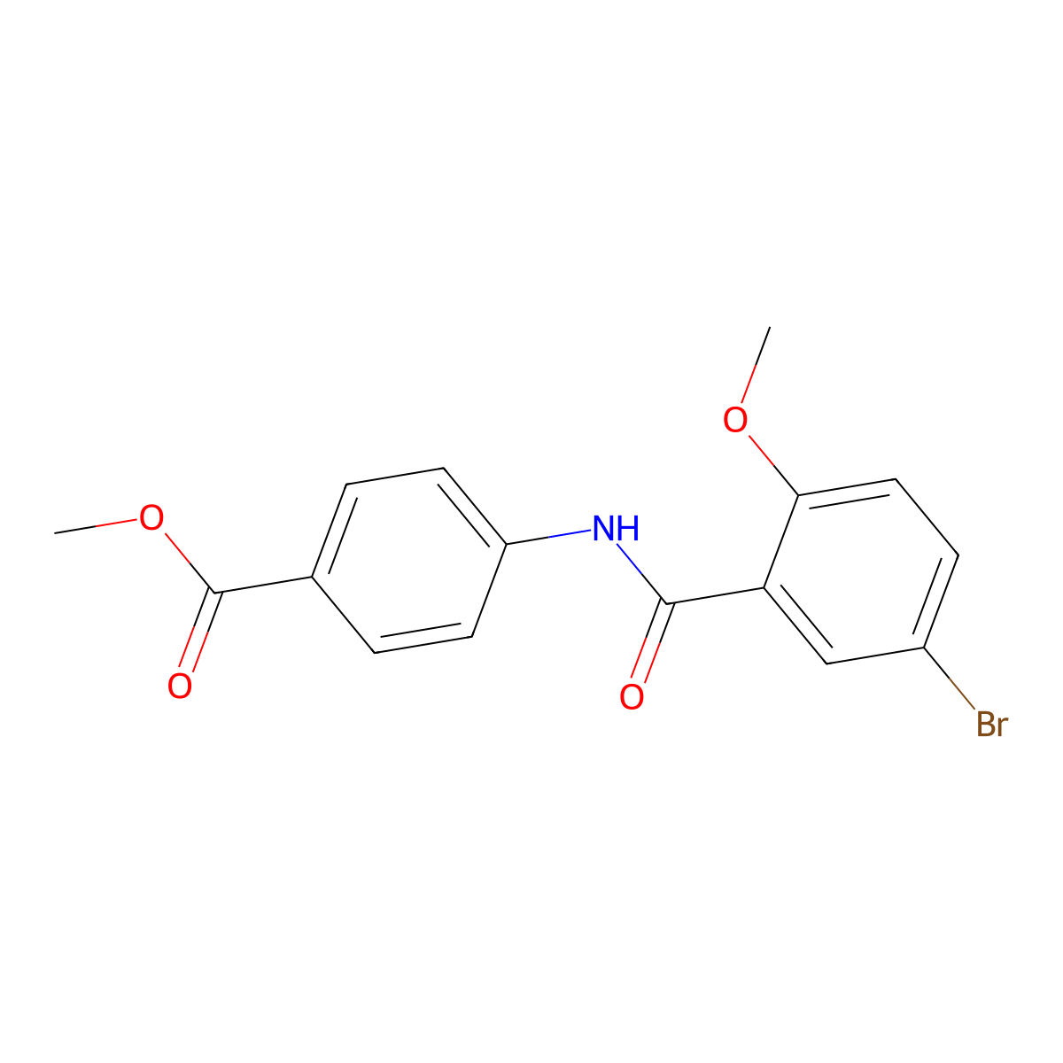 Methyl 4-[(5-bromo-2-methoxybenzoyl)amino]benzoate molecular structure, CAS 433314-37-5