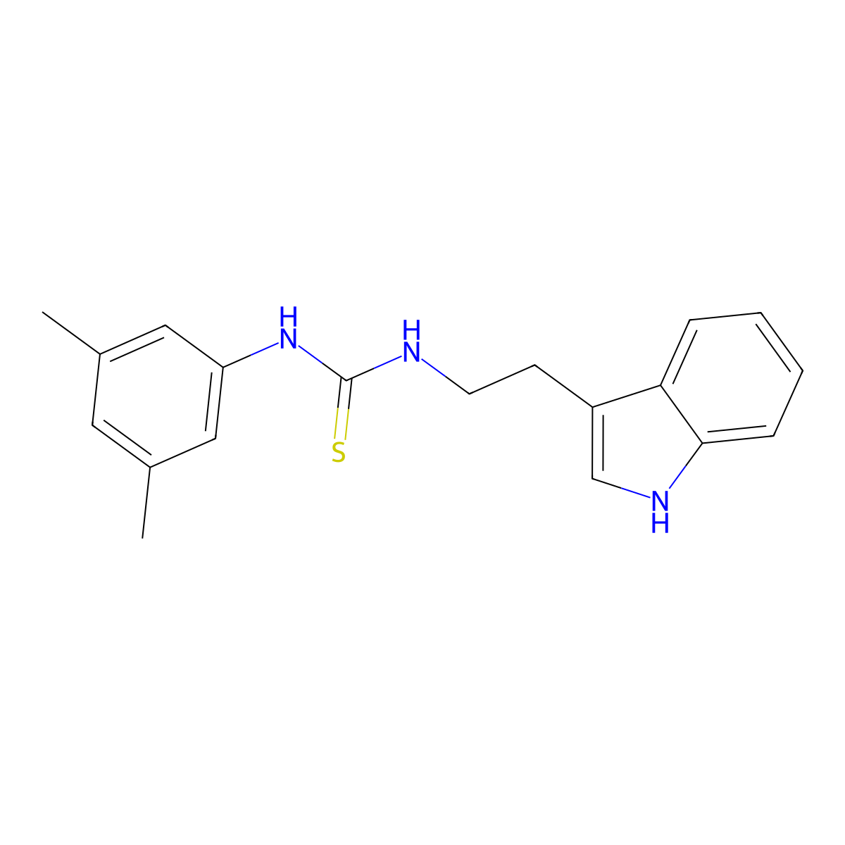 1-(3,5-dimethylphenyl)-3-[2-(1H-indol-3-yl)ethyl]thiourea molecular structure, CAS 433314-45-5