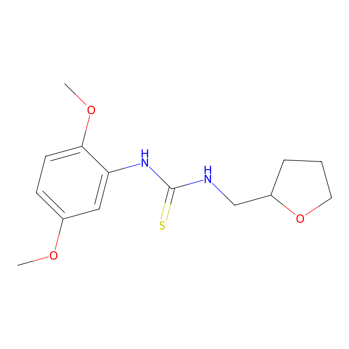 1-(2,5-Dimethoxyphenyl)-3-(tetrahydrofuran-2-ylmethyl)thiourea molecular structure, CAS 433314-47-7