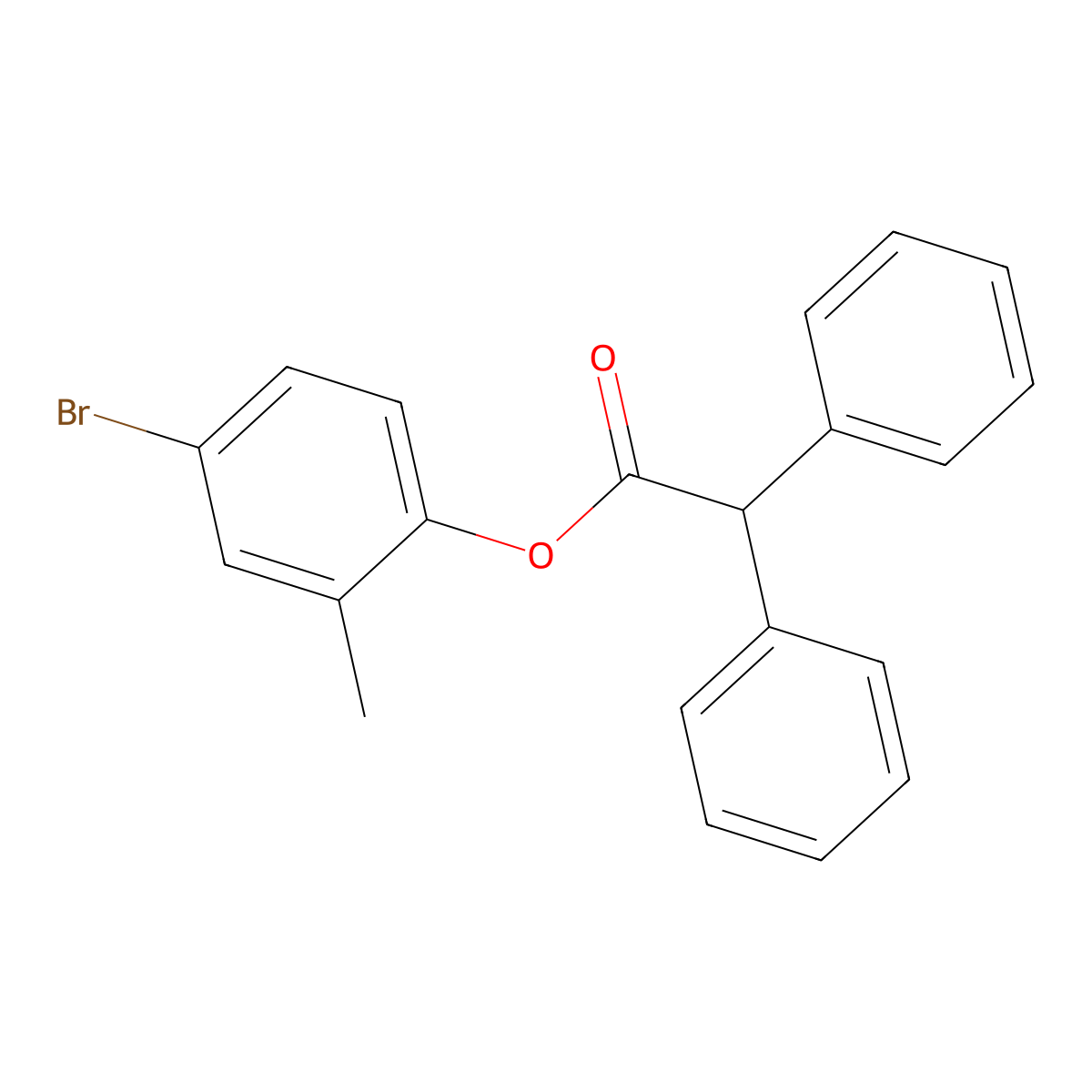 4-Bromo-2-methylphenyl diphenylacetate molecular structure, CAS 433314-77-3
