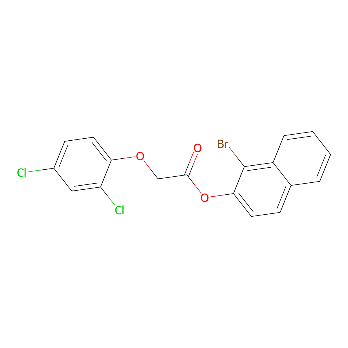 1-Bromo-2-naphthyl (2,4-dichlorophenoxy)acetate molecular structure, CAS 433314-93-3