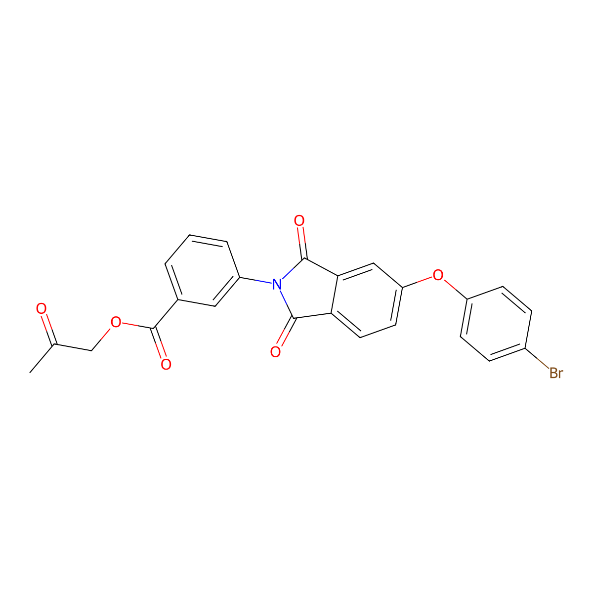 2-oxopropyl 3-[5-(4-bromophenoxy)-1,3-dioxo-1,3-dihydro-2H-isoindol-2-yl]benzoate molecular structure, CAS 433314-96-6