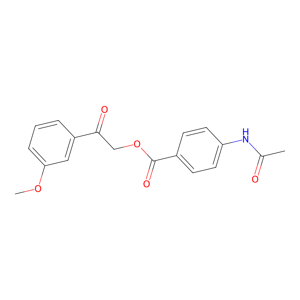 2-(3-Methoxyphenyl)-2-oxoethyl 4-(acetylamino)benzoate molecular structure, CAS 433314-99-9
