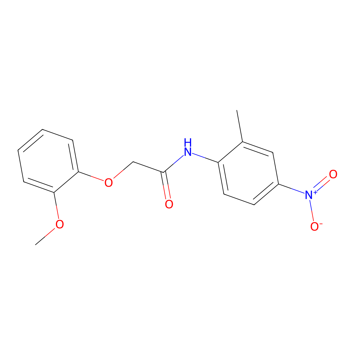 2-(2-methoxyphenoxy)-N-(2-methyl-4-nitrophenyl)acetamide molecular structure, CAS 433315-47-0