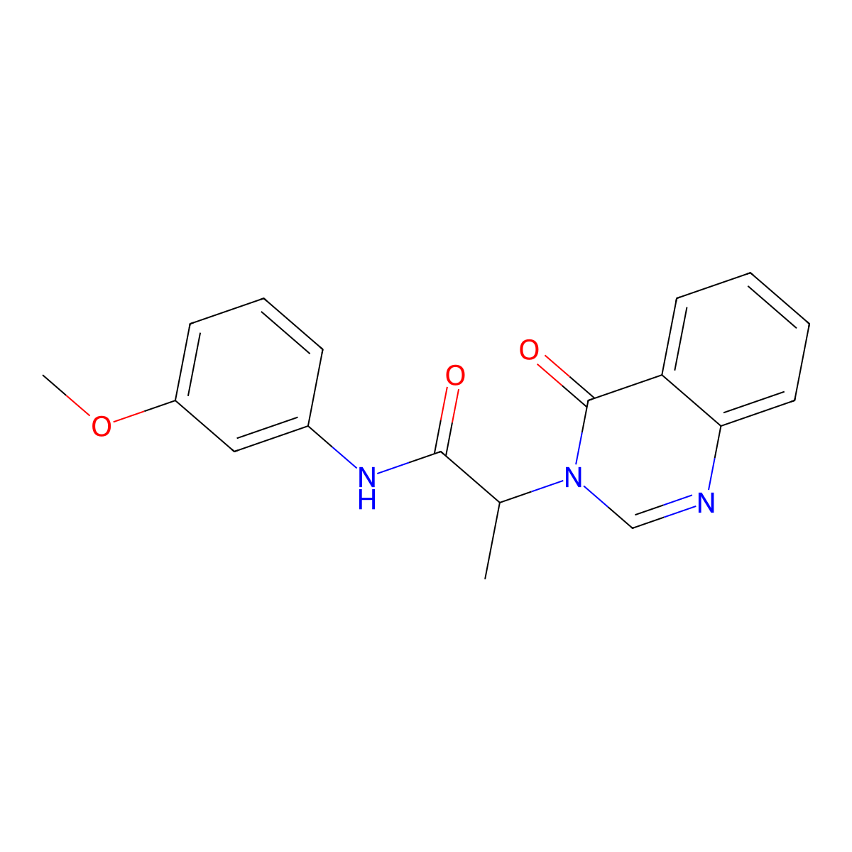 N-(3-methoxyphenyl)-2-(4-oxoquinazolin-3(4H)-yl)propanamide molecular structure, CAS 433315-60-7