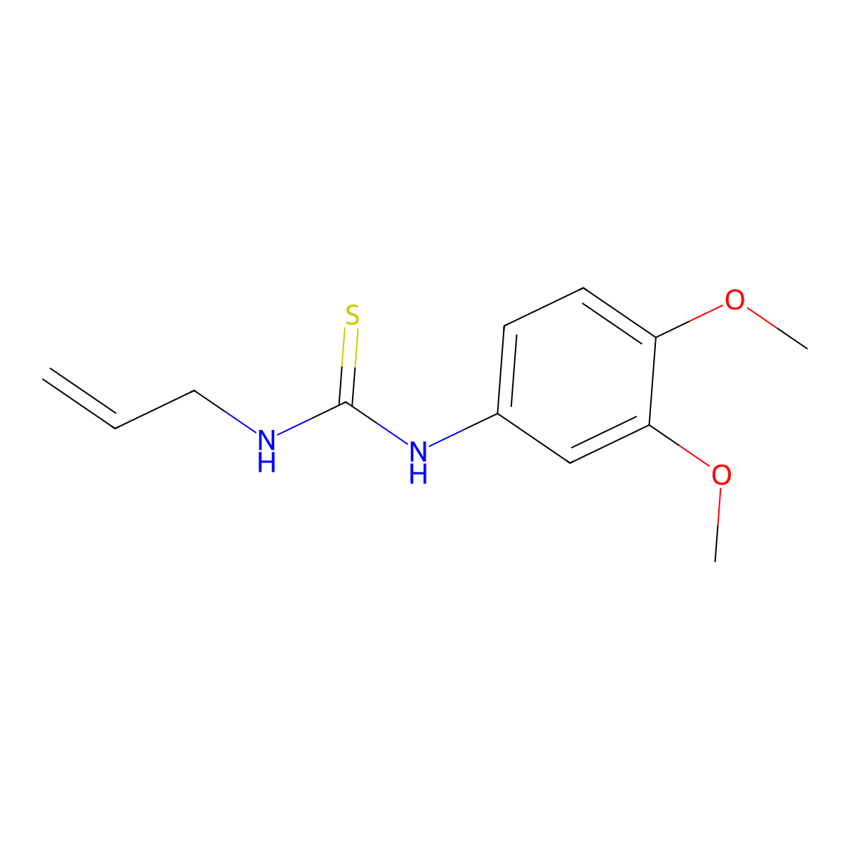 1-(3,4-Dimethoxyphenyl)-3-prop-2-en-1-ylthiourea molecular structure, CAS 433315-68-5