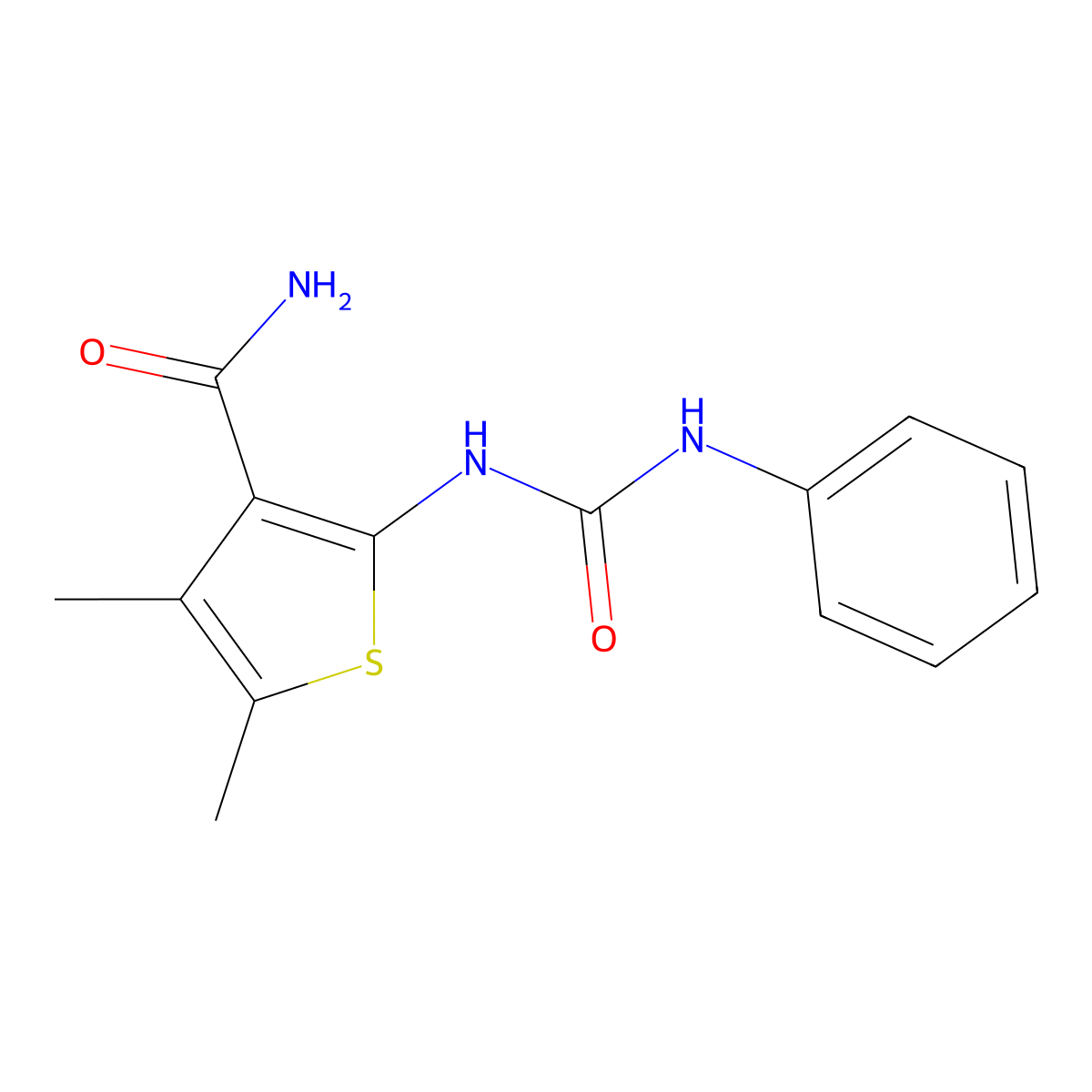 2-[[Anilino(oxo)methyl]amino]-4,5-dimethyl-3-thiophenecarboxamide molecular structure, CAS 433315-76-5