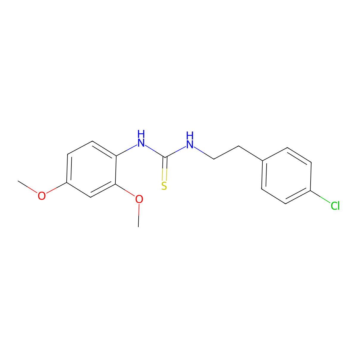1-[2-(4-Chlorophenyl)ethyl]-3-(2,4-dimethoxyphenyl)thiourea molecular structure, CAS 433315-98-1