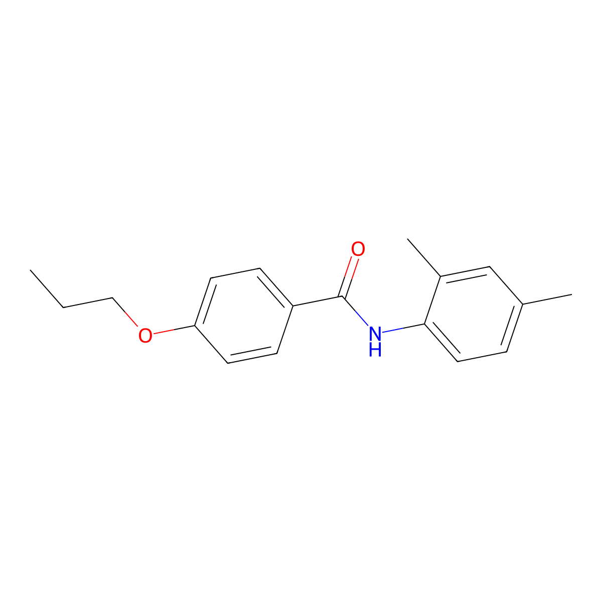 N-(2,4-dimethylphenyl)-4-propoxybenzamide molecular structure, CAS 433316-24-6