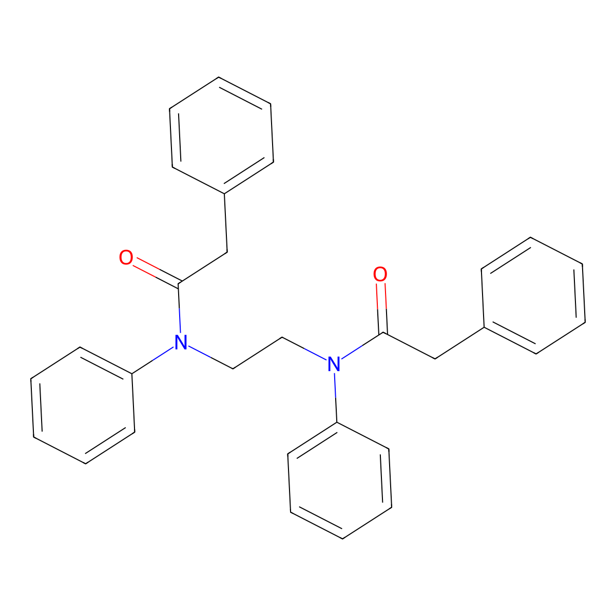 N,2-diphenyl-N-[2-(N-(2-phenylacetyl)anilino)ethyl]acetamide molecular structure, CAS 433316-26-8
