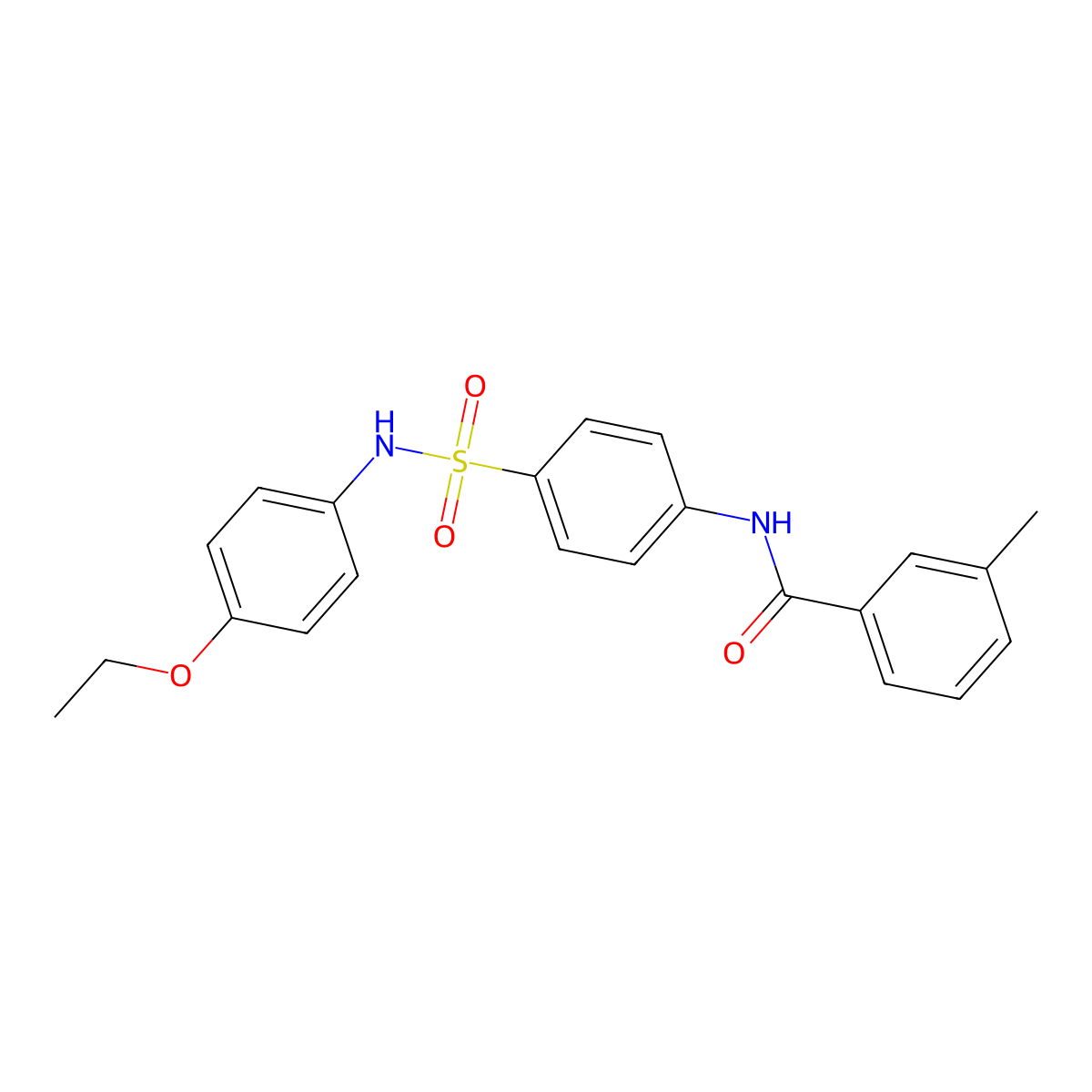 N-[4-[(4-ethoxyphenyl)sulfamoyl]phenyl]-3-methylbenzamide molecular structure, CAS 433316-42-8