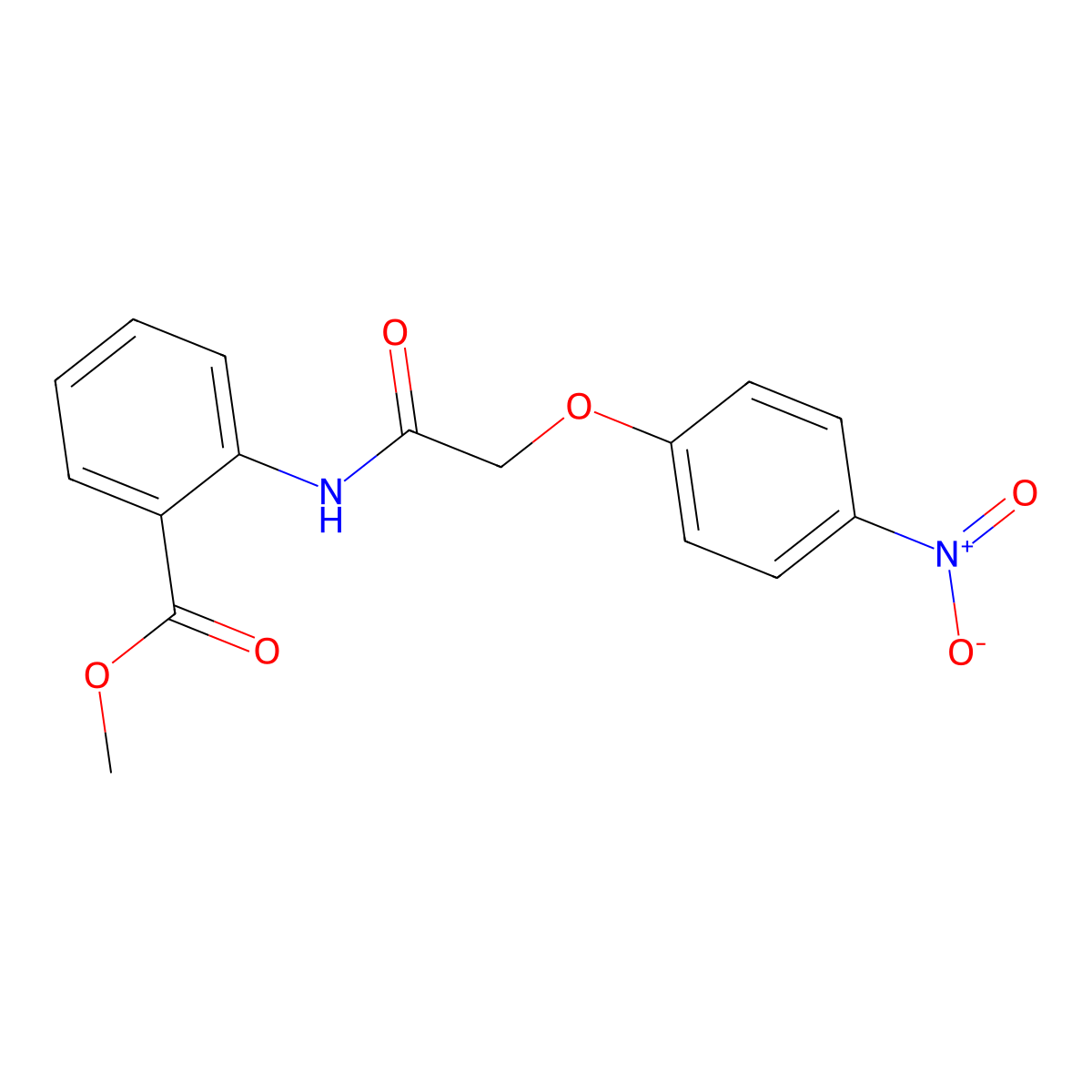 Methyl 2-{[(4-nitrophenoxy)acetyl]amino}benzoate molecular structure, CAS 433316-43-9