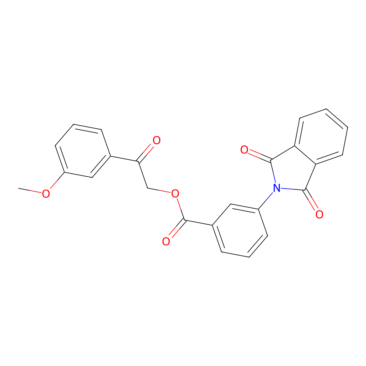 2-(3-methoxyphenyl)-2-oxoethyl 3-(1,3-dioxo-1,3-dihydro-2H-isoindol-2-yl)benzoate molecular structure, CAS 433316-45-1
