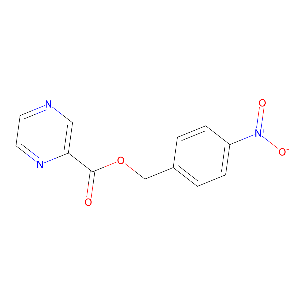 (4-Nitrophenyl)methyl pyrazine-2-carboxylate molecular structure, CAS 433316-47-3