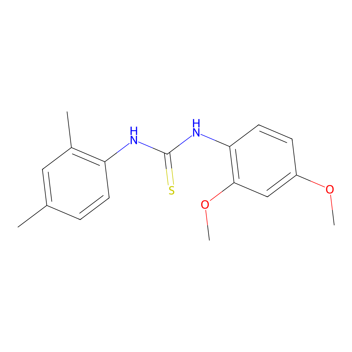 1-(2,4-Dimethoxyphenyl)-3-(2,4-dimethylphenyl)thiourea molecular structure, CAS 433316-61-1