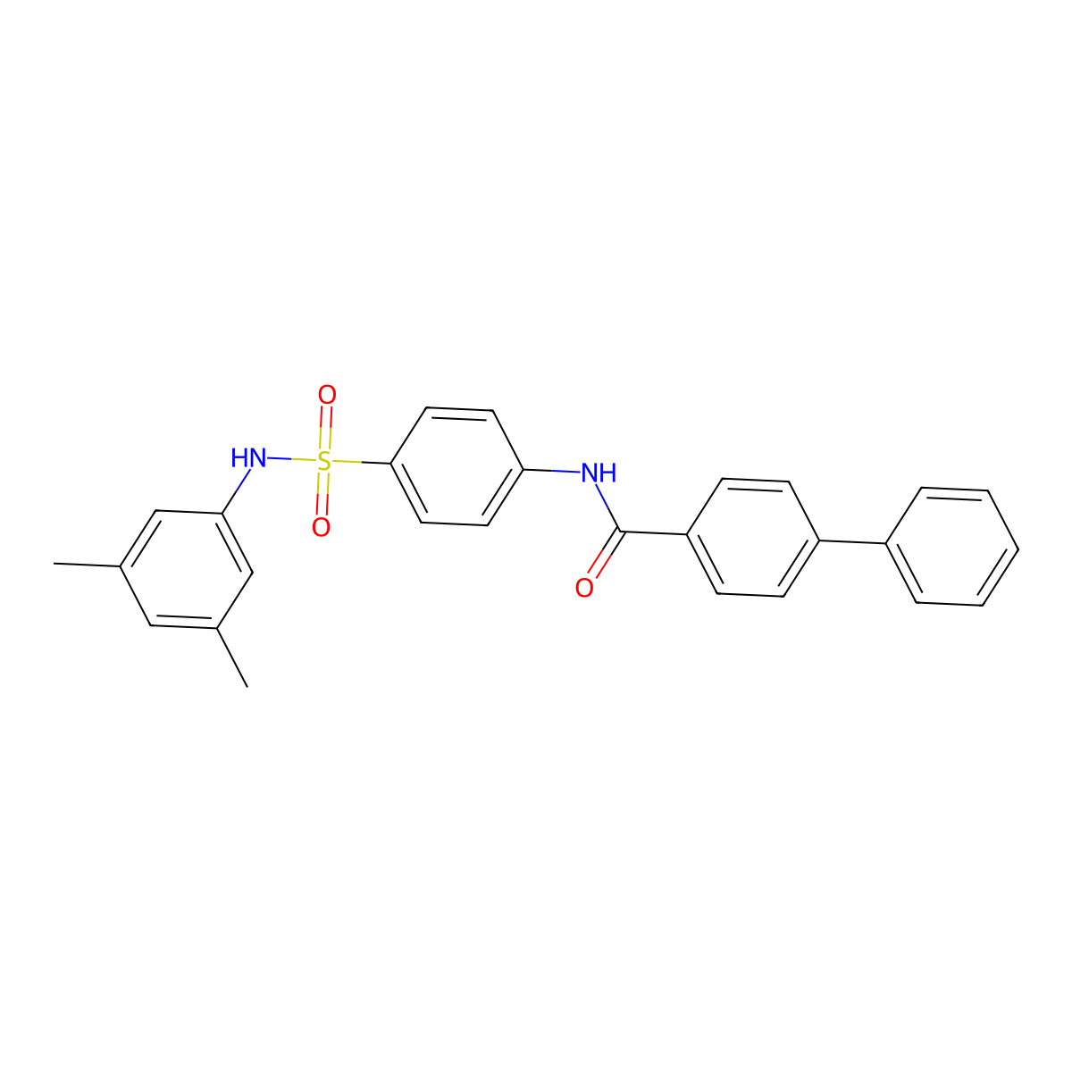 N-[4-[(3,5-dimethylphenyl)sulfamoyl]phenyl]-4-phenylbenzamide molecular structure, CAS 433316-71-3