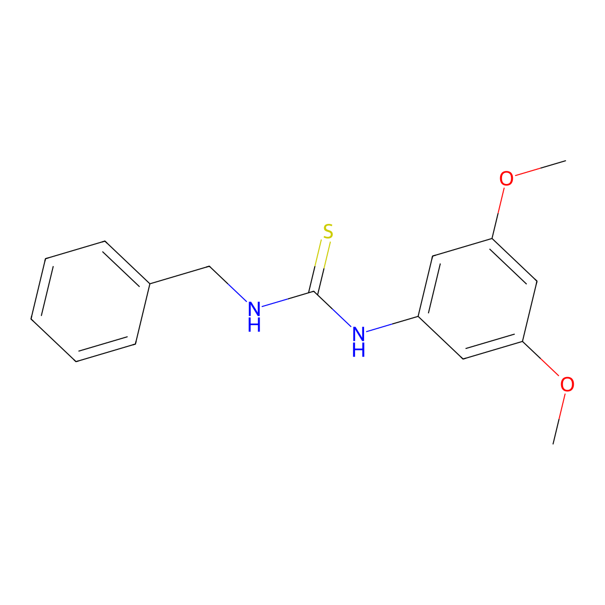 1-Benzyl-3-(3,5-dimethoxyphenyl)thiourea molecular structure, CAS 433316-72-4