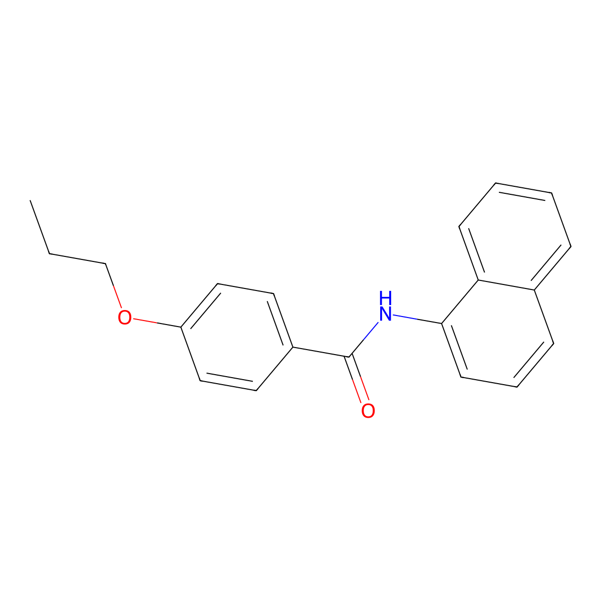 N-(naphthalen-1-yl)-4-propoxybenzamide molecular structure, CAS 433316-95-1