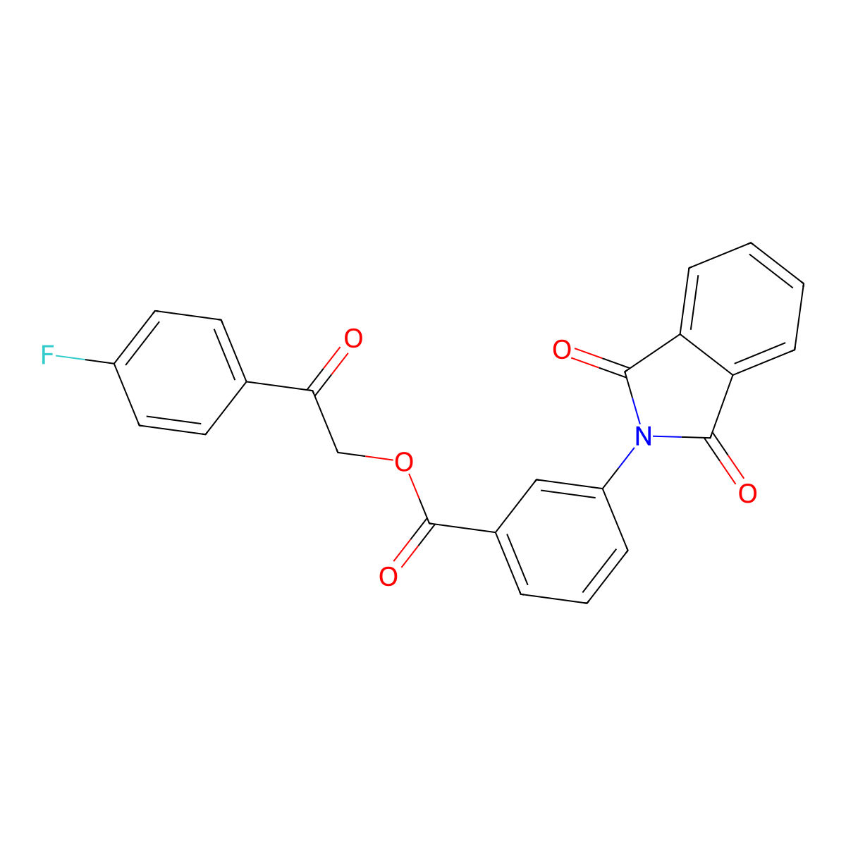 2-(4-fluorophenyl)-2-oxoethyl 3-(1,3-dioxo-1,3-dihydro-2H-isoindol-2-yl)benzoate molecular structure, CAS 433317-02-3