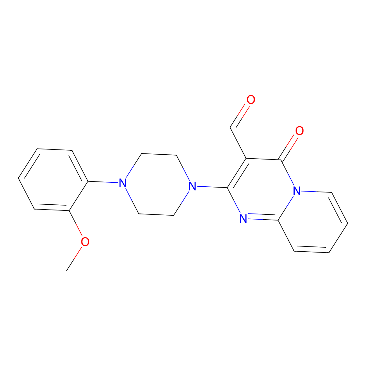 2-(4-(2-Methoxyphenyl)piperazin-1-yl)-4-oxo-4H-pyrido[1,2-a]pyrimidine-3-carbaldehyde molecular structure, CAS 433317-07-8