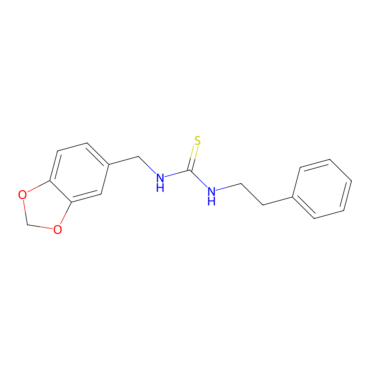 1-(1,3-Benzodioxol-5-ylmethyl)-3-(2-phenylethyl)thiourea molecular structure, CAS 433317-26-1