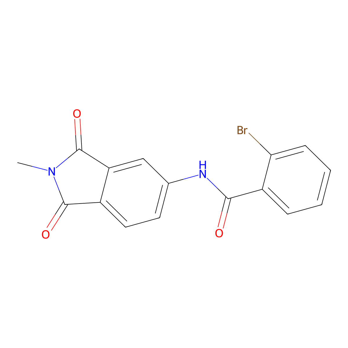 2-bromo-N-(2-methyl-1,3-dioxoisoindol-5-yl)benzamide molecular structure, CAS 433317-39-6