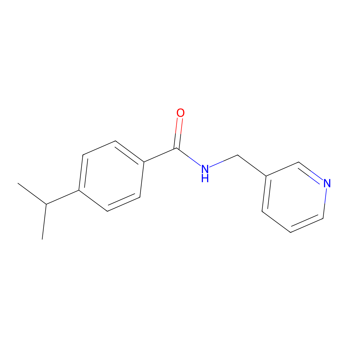 4-(1-Methylethyl)-N-(3-pyridinylmethyl)benzamide molecular structure, CAS 433317-41-0