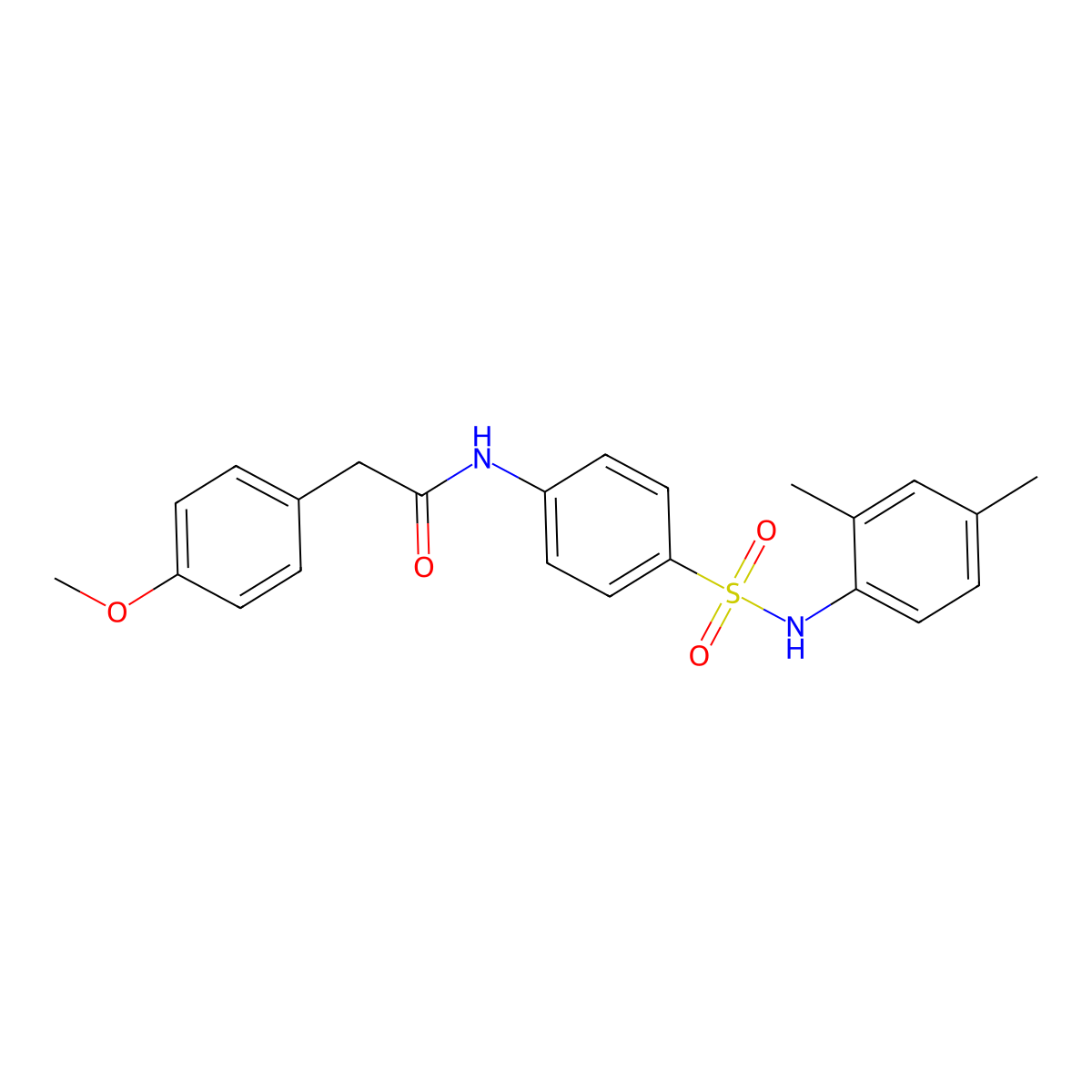N-[4-[(2,4-dimethylphenyl)sulfamoyl]phenyl]-2-(4-methoxyphenyl)acetamide molecular structure, CAS 433317-46-5