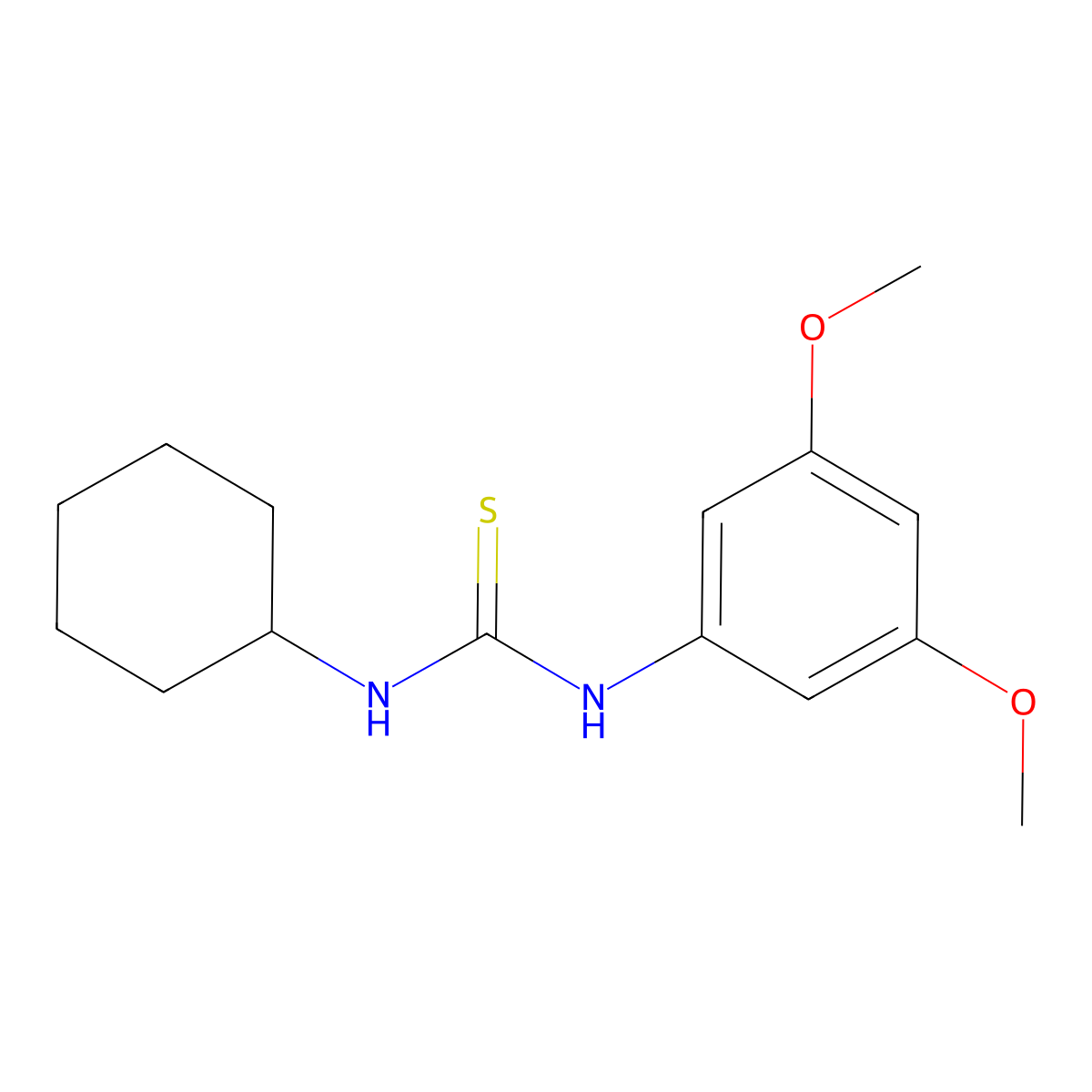 1-Cyclohexyl-3-(3,5-dimethoxyphenyl)thiourea molecular structure, CAS 433317-57-8