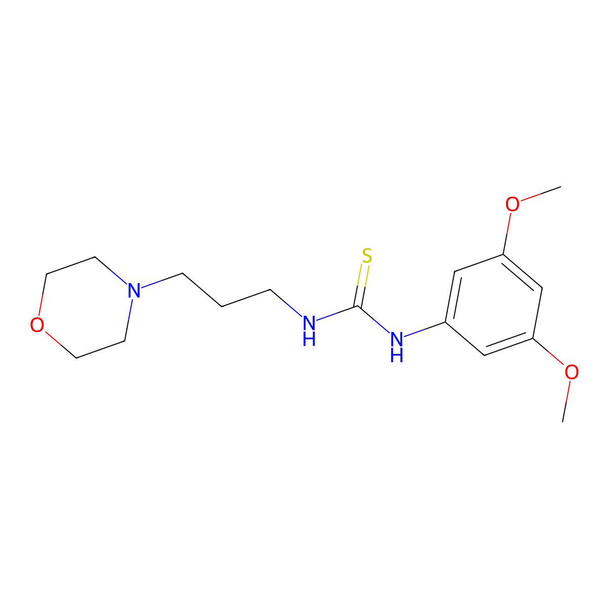 1-(3,5-Dimethoxyphenyl)-3-[3-(morpholin-4-yl)propyl]thiourea molecular structure, CAS 433317-66-9