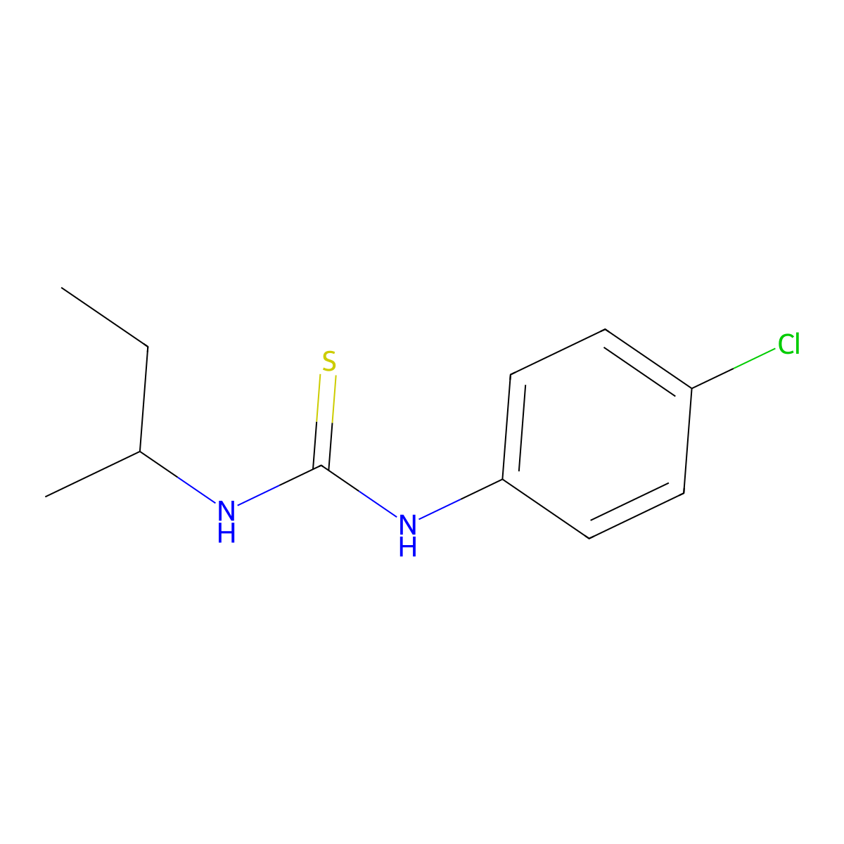 1-Butan-2-yl-3-(4-chlorophenyl)thiourea molecular structure, CAS 433317-85-2