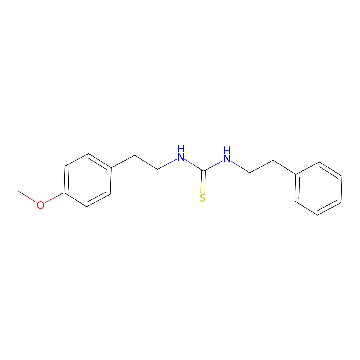 1-[2-(4-Methoxyphenyl)ethyl]-3-(2-phenylethyl)thiourea molecular structure, CAS 433317-90-9