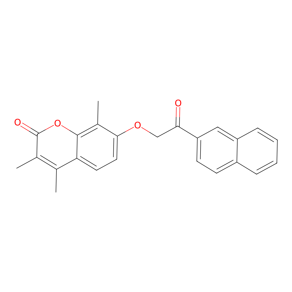 3,4,8-trimethyl-7-[2-(2-naphthyl)-2-oxoethoxy]-2H-chromen-2-one molecular structure, CAS 433317-99-8