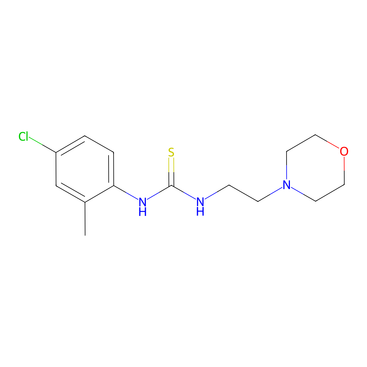1-(4-Chloro-2-methylphenyl)-3-(2-morpholin-4-ylethyl)thiourea molecular structure, CAS 433318-07-1