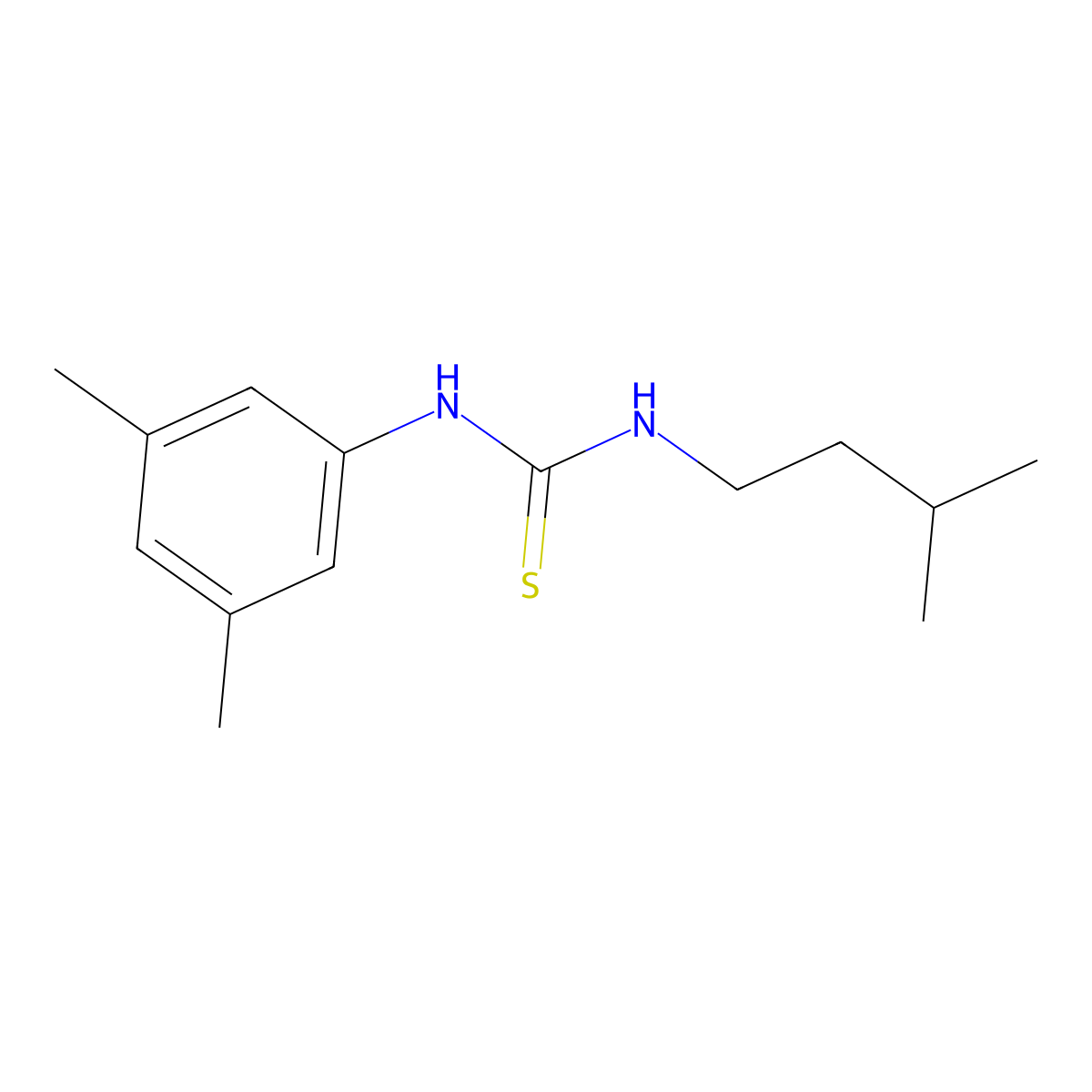 1-(3,5-Dimethylphenyl)-3-(3-methylbutyl)thiourea molecular structure, CAS 433318-09-3