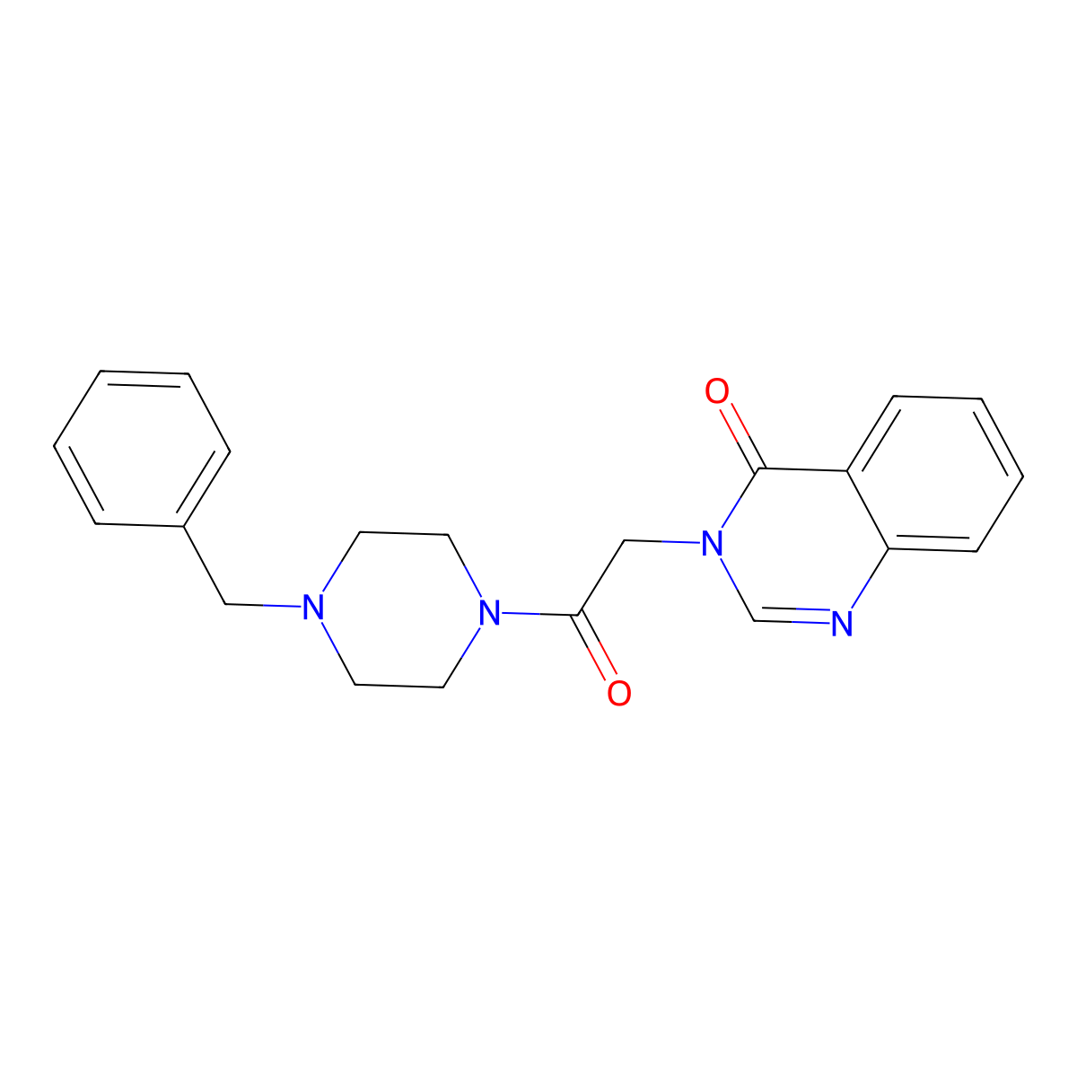 3-[2-(4-benzyl-1-piperazinyl)-2-oxoethyl]-4(3H)-quinazolinone molecular structure, CAS 433318-11-7
