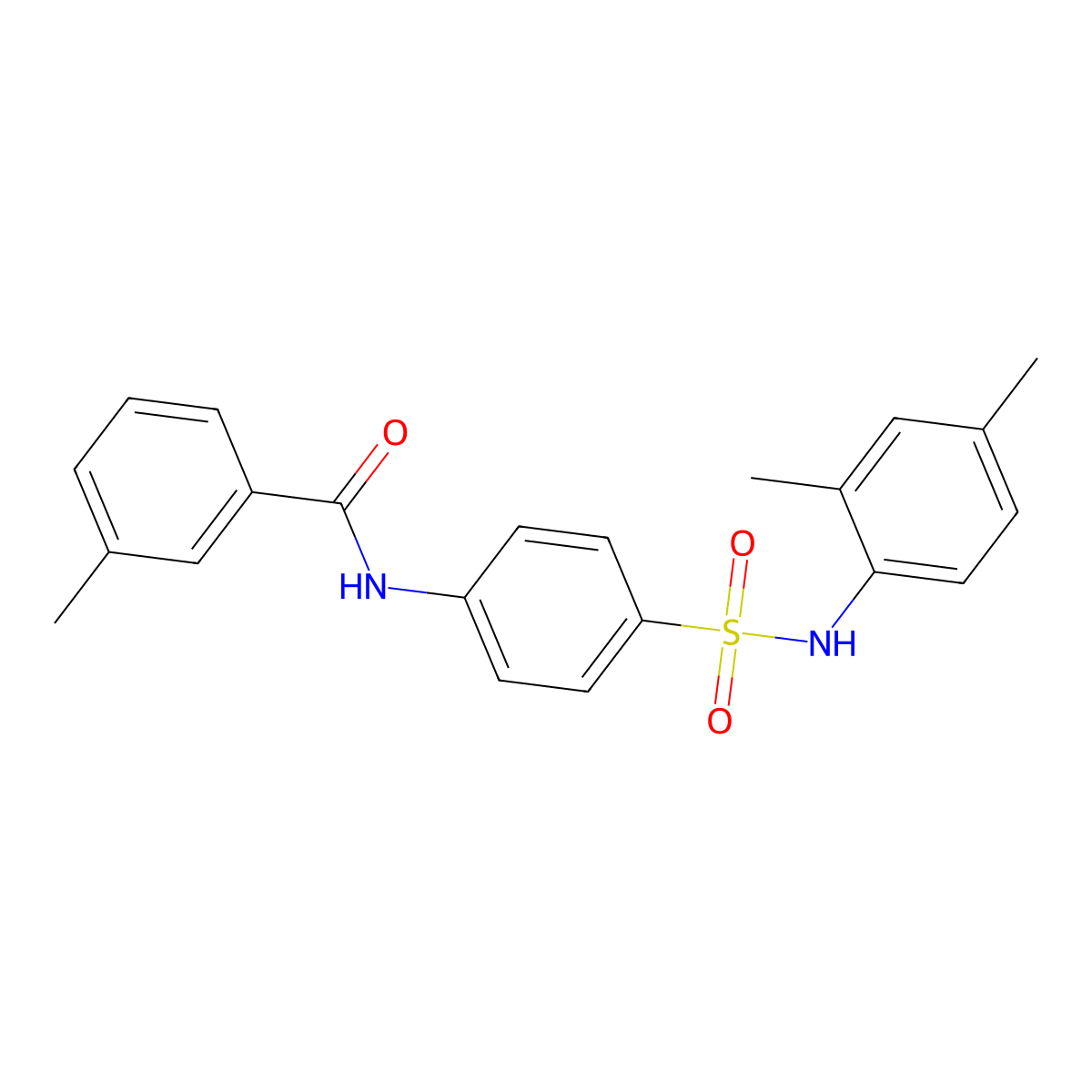 N-[4-[(2,4-dimethylphenyl)sulfamoyl]phenyl]-3-methylbenzamide molecular structure, CAS 433318-39-9