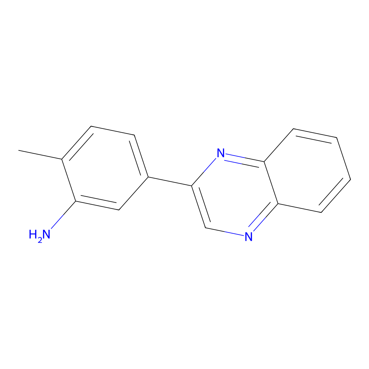 2-Methyl-5-(quinoxalin-2-yl)aniline molecular structure, CAS 433318-46-8