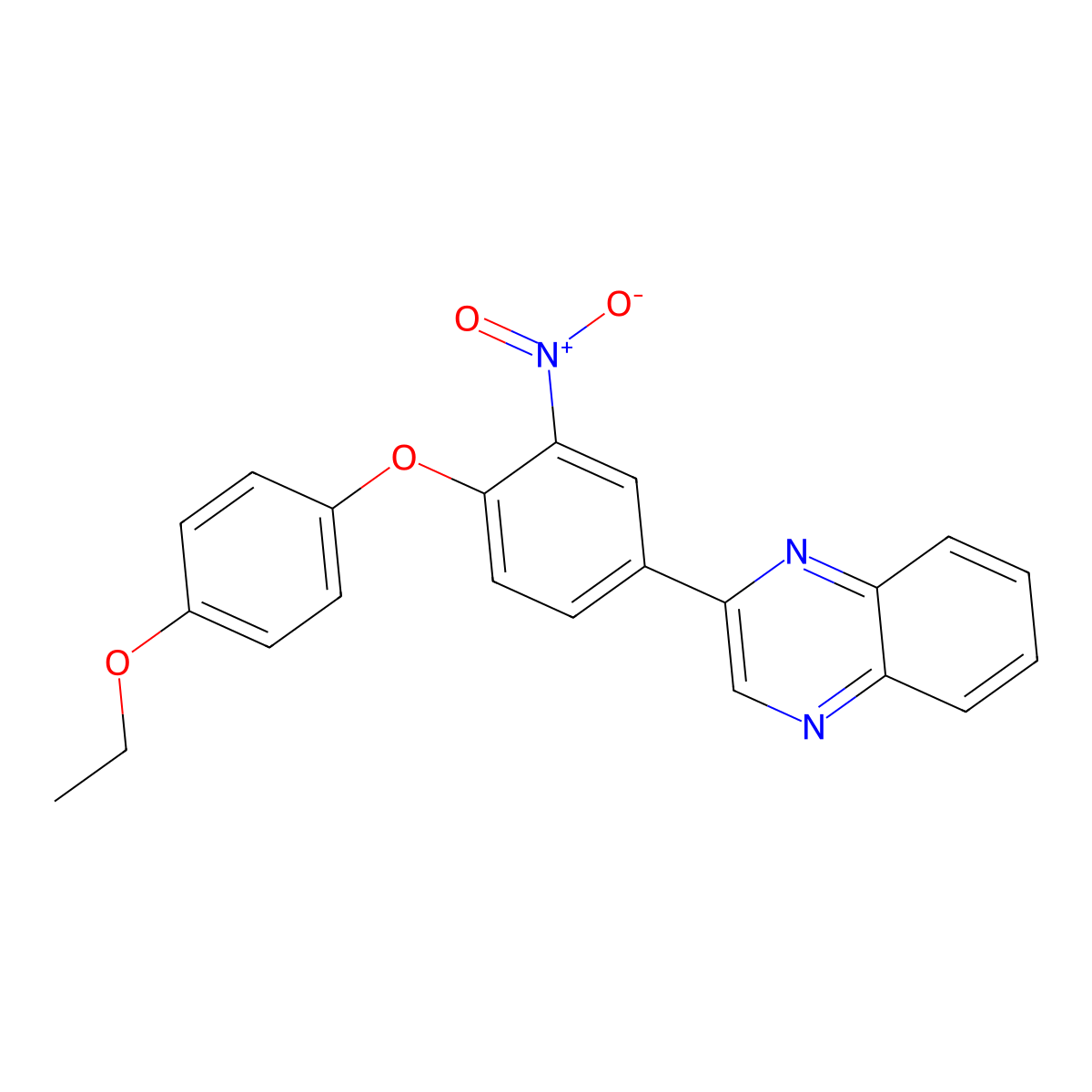 2-[4-(4-Ethoxyphenoxy)-3-nitrophenyl]quinoxaline molecular structure, CAS 433318-56-0