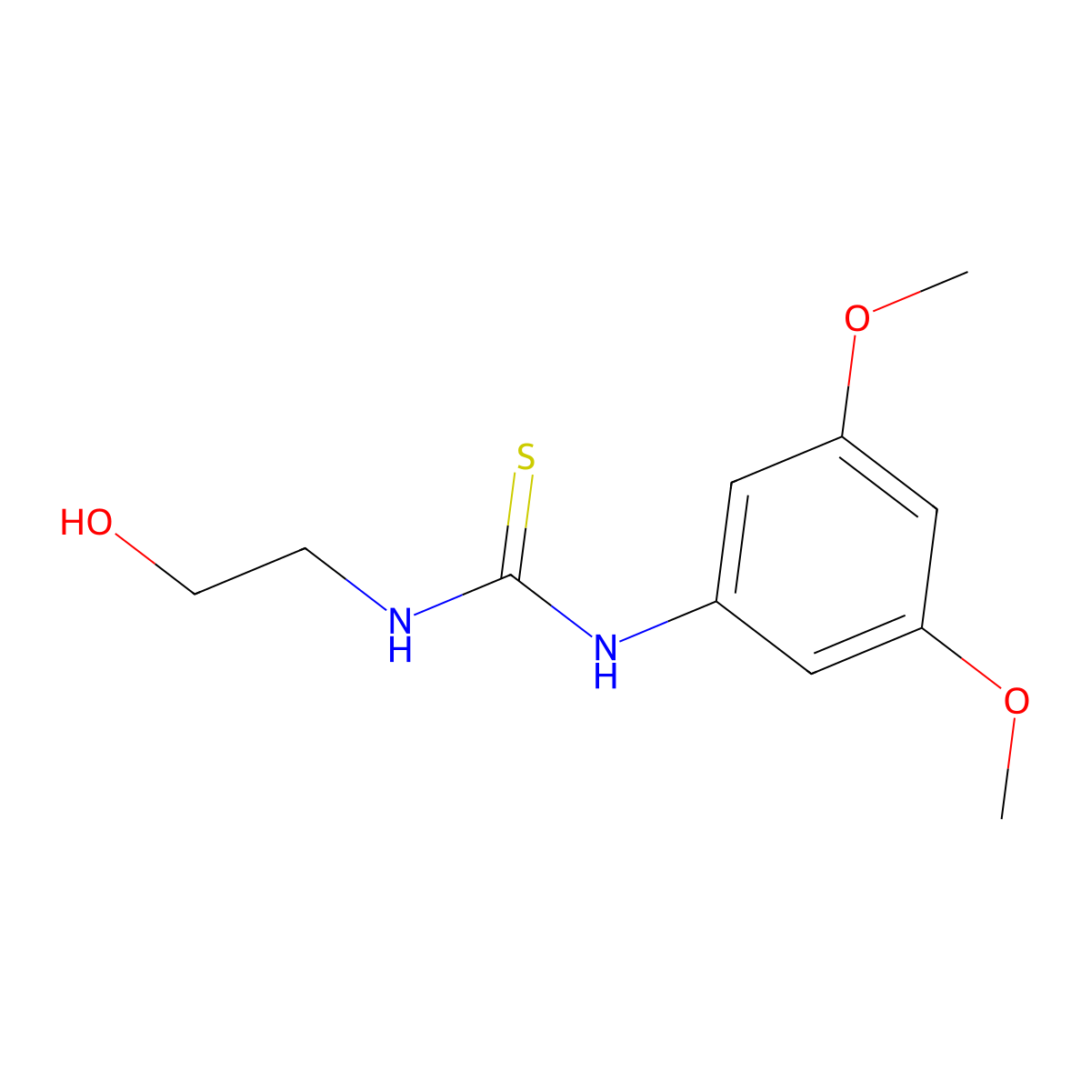1-(3,5-Dimethoxyphenyl)-3-(2-hydroxyethyl)thiourea molecular structure, CAS 433319-03-0