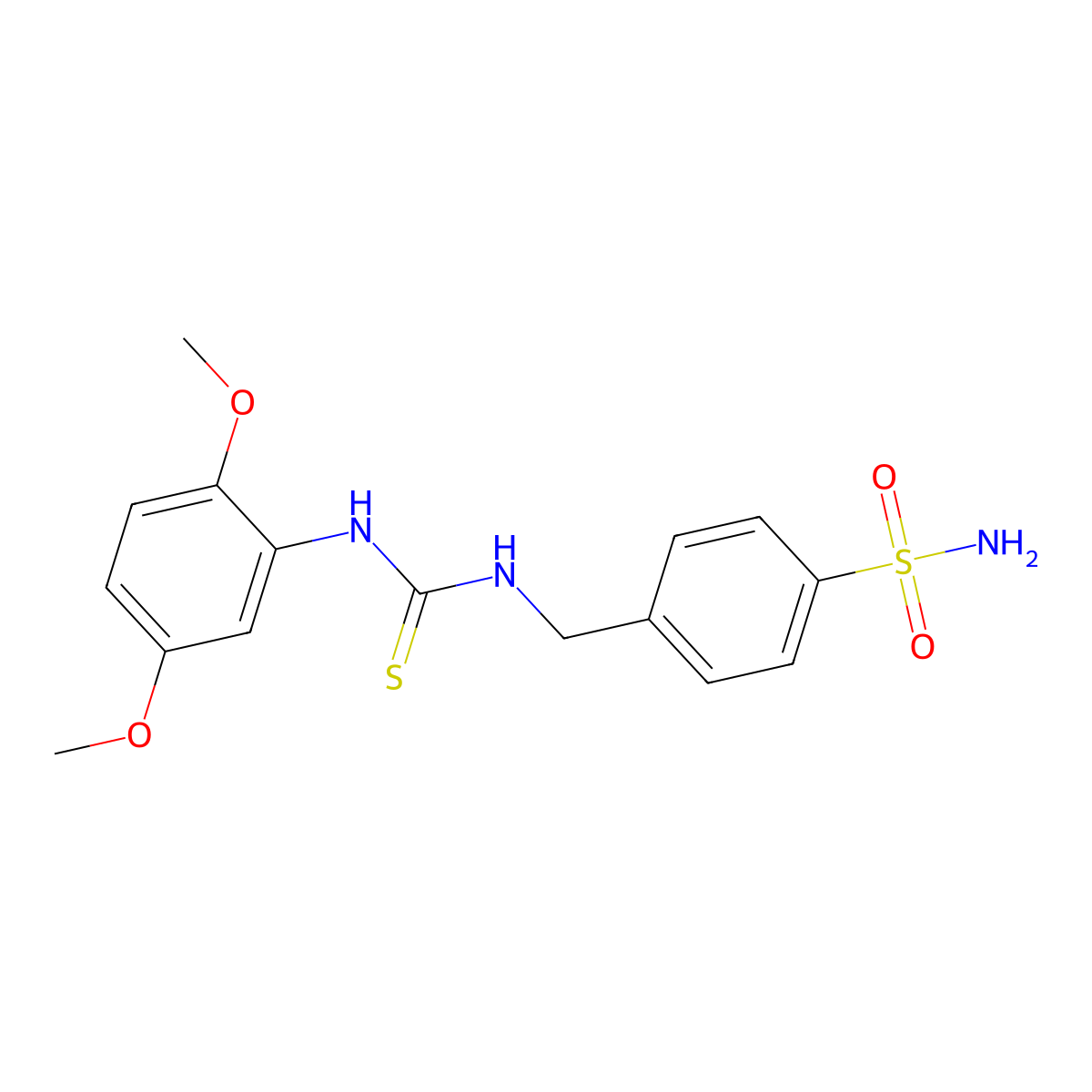 4-({[(2,5-Dimethoxyphenyl)carbamothioyl]amino}methyl)benzenesulfonamide molecular structure, CAS 433319-16-5