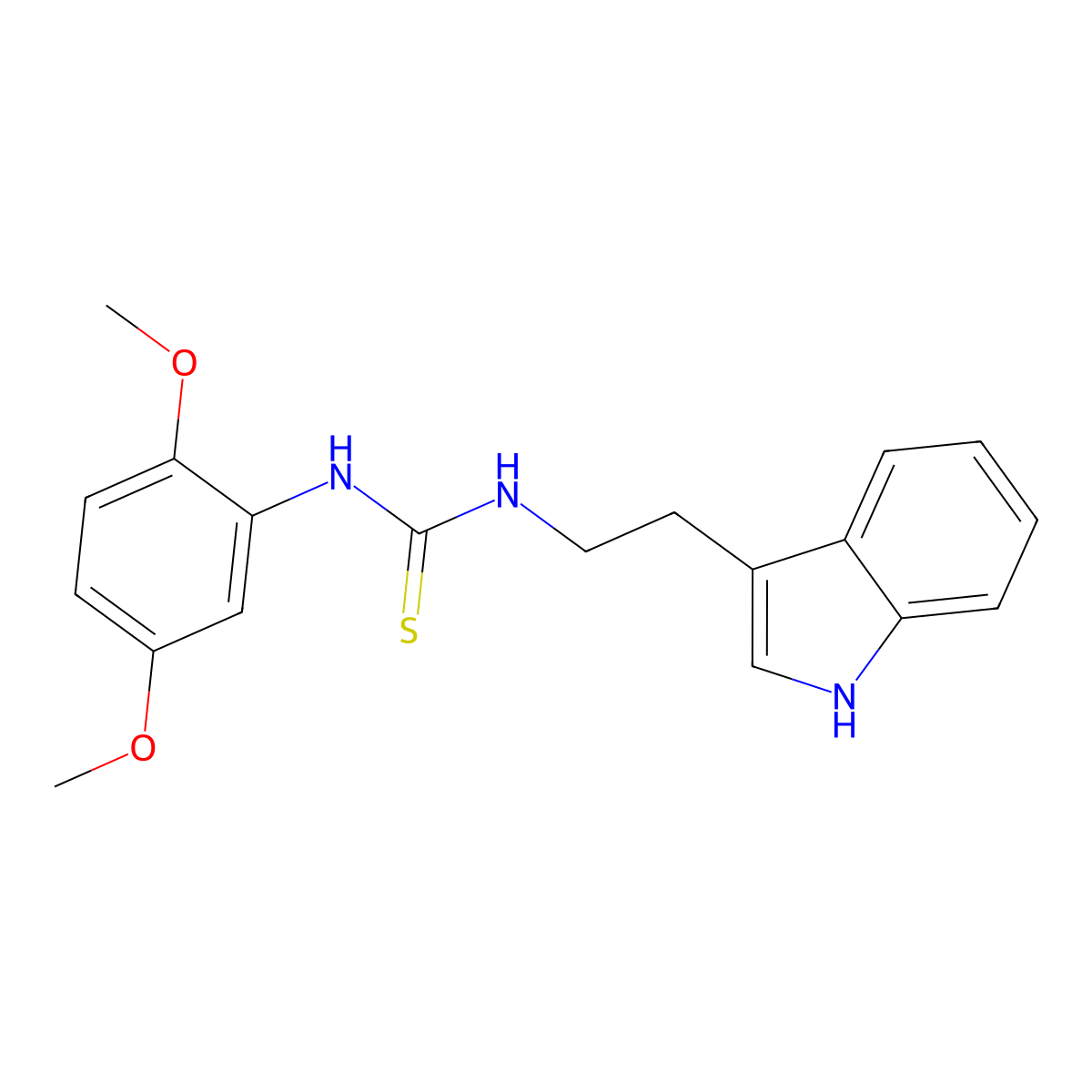1-(2,5-dimethoxyphenyl)-3-[2-(1H-indol-3-yl)ethyl]thiourea molecular structure, CAS 433319-21-2