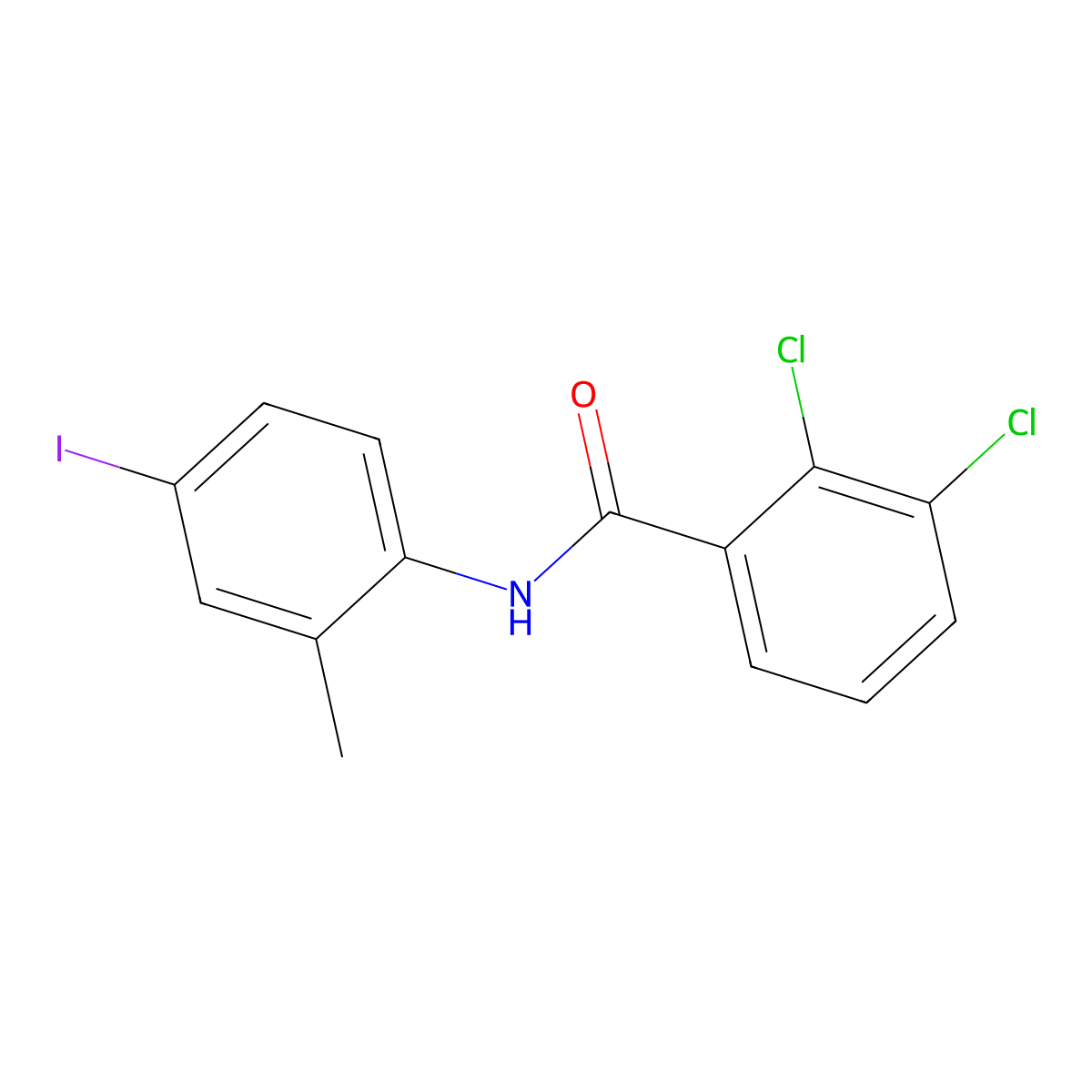 2,3-dichloro-N-(4-iodo-2-methylphenyl)benzamide molecular structure, CAS 433319-24-5