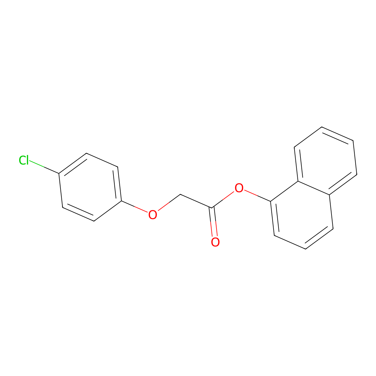 Naphthalen-1-yl (4-chlorophenoxy)acetate molecular structure, CAS 433319-39-2